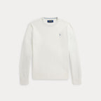 Polo Ralph Lauren – Bomullsgenser med brodert logo – Hvit – Gutt – 8-20 år