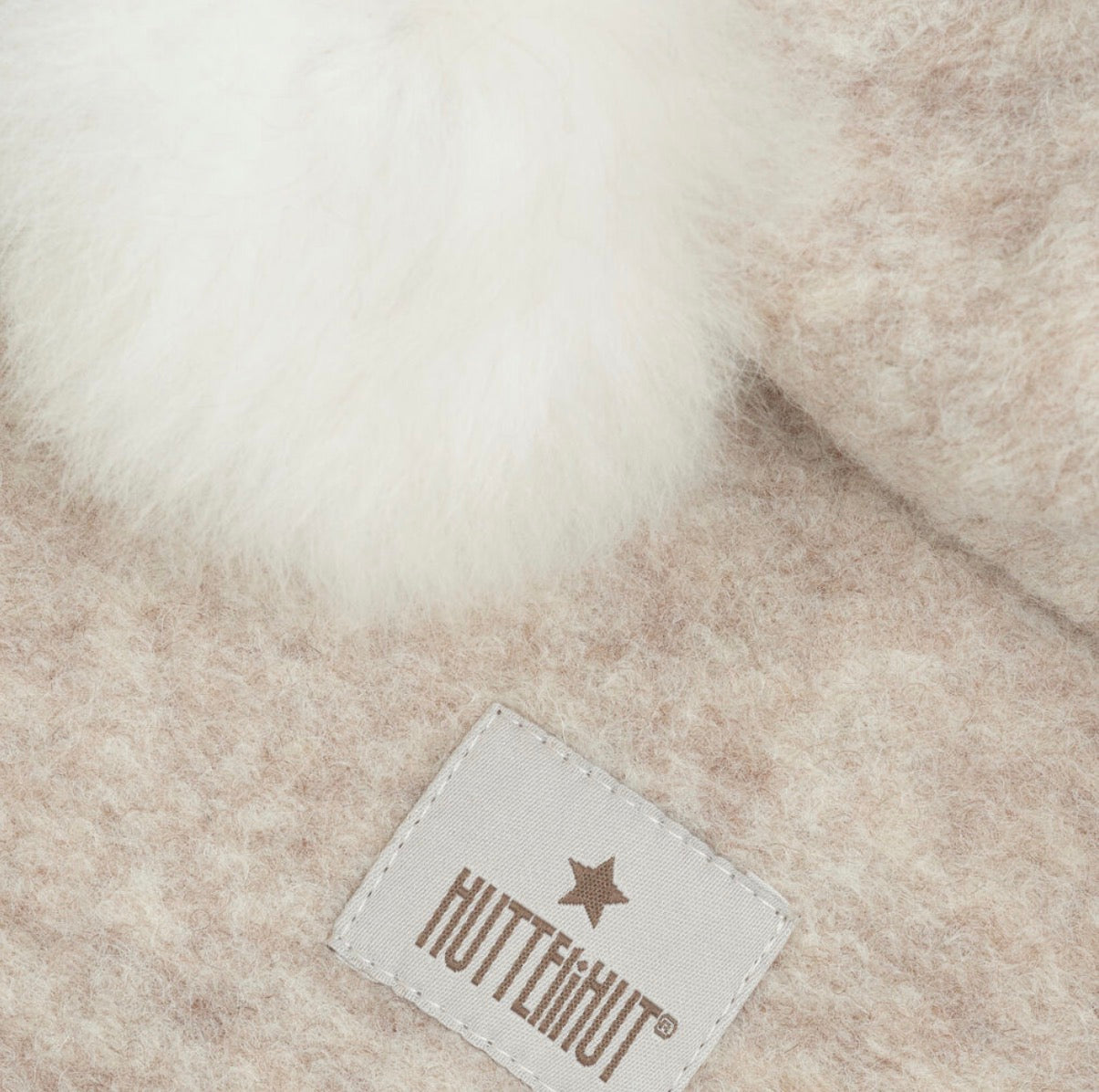 Huttelihut - Balaclava - Ull - Alpacca  dusker - Beige - Unisex - 2-4 år