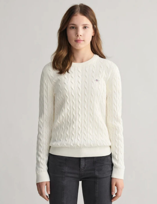 SHIELD COTTON CABLE C-NECK