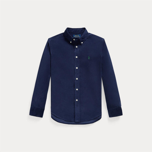 Ralph Lauren - Skjorte - Fløyel - Blå - Gutt -8-18 år