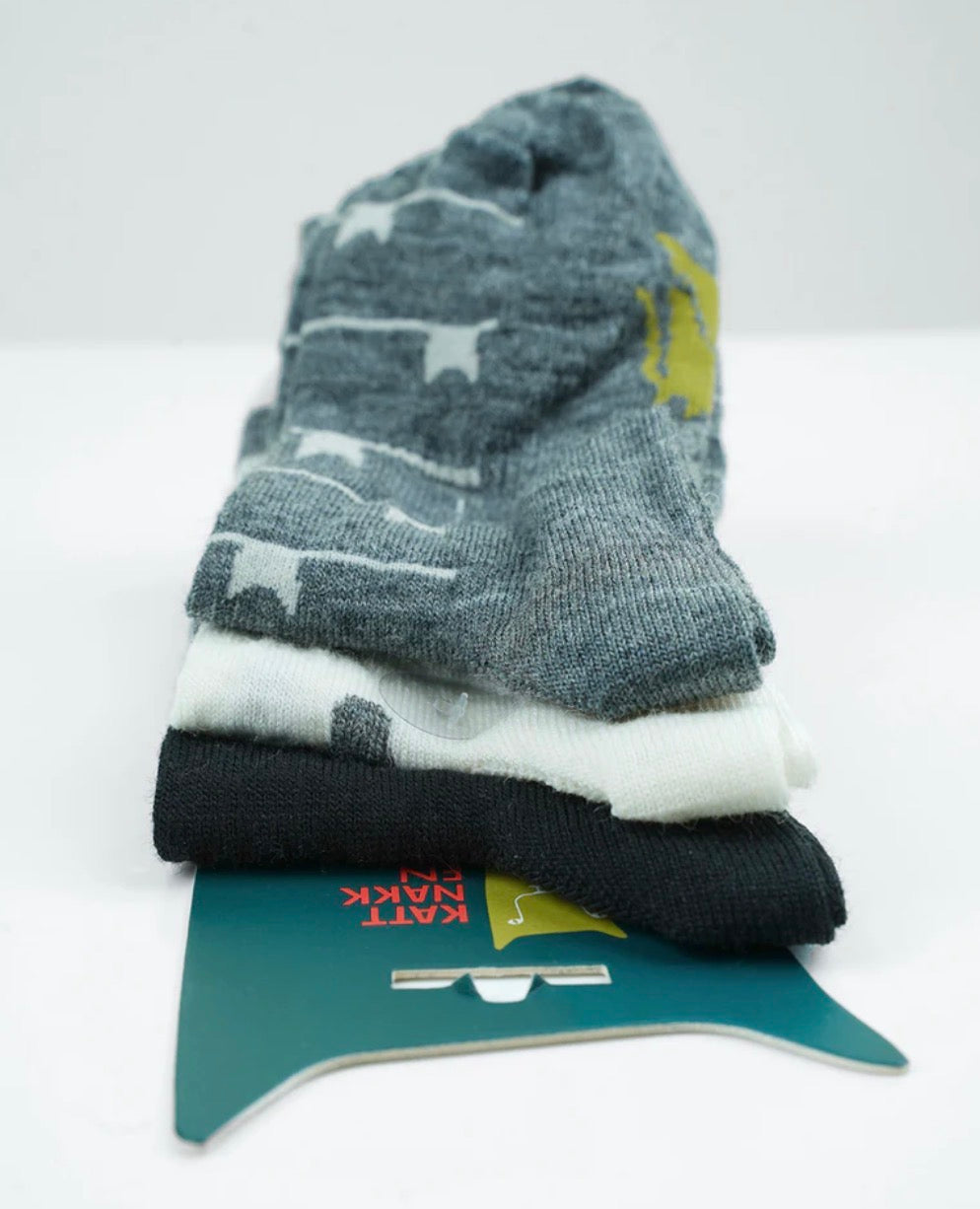 Kattnakken - Ullsokker 3pk - Gutt - Blå - 20-31