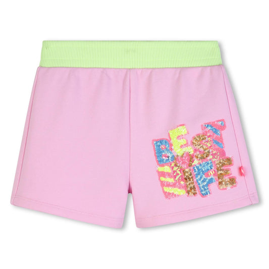 Billieblush – Collegeshorts med paljettprint – Rosa – Jente – 4-12 år