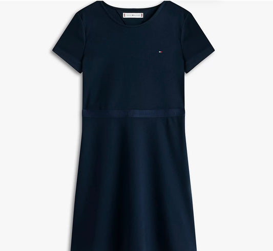 Tommy Hilfiger – Kjole med korte ermer – Blå – Jente – 8-16 år