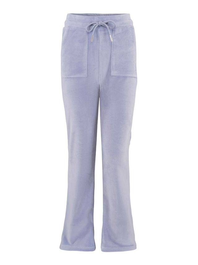 Vilje & Ve - Hermine Velour Pant - Light Blue - Jente - 4-12 år