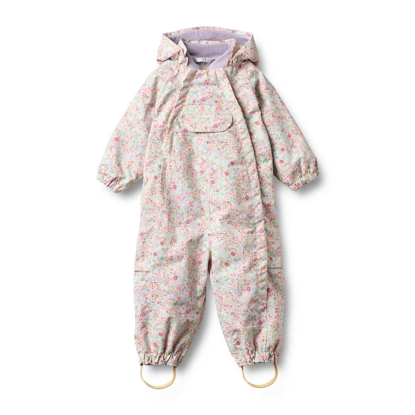 Wheat – Outdoor Suit Olly med blomstermønster – Rosa – Jente – 0-3 år