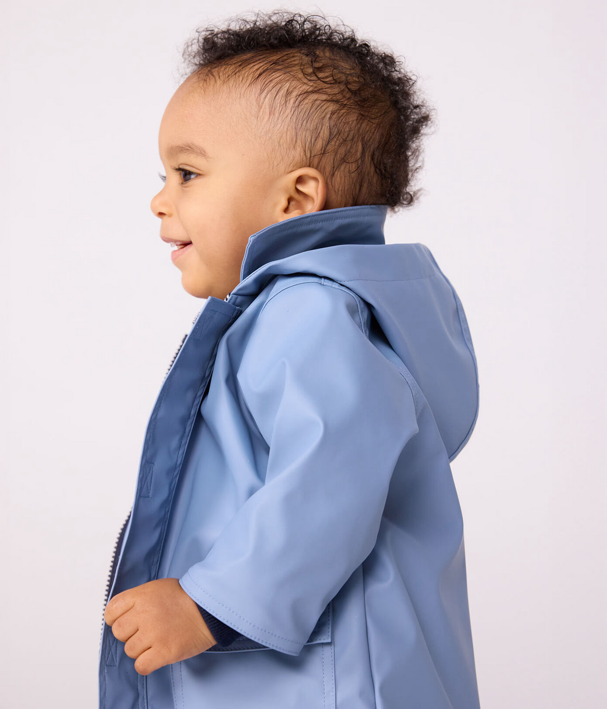 Petit Bateau – Regnjakke – Mellomblå – Gutt – 1-3 år