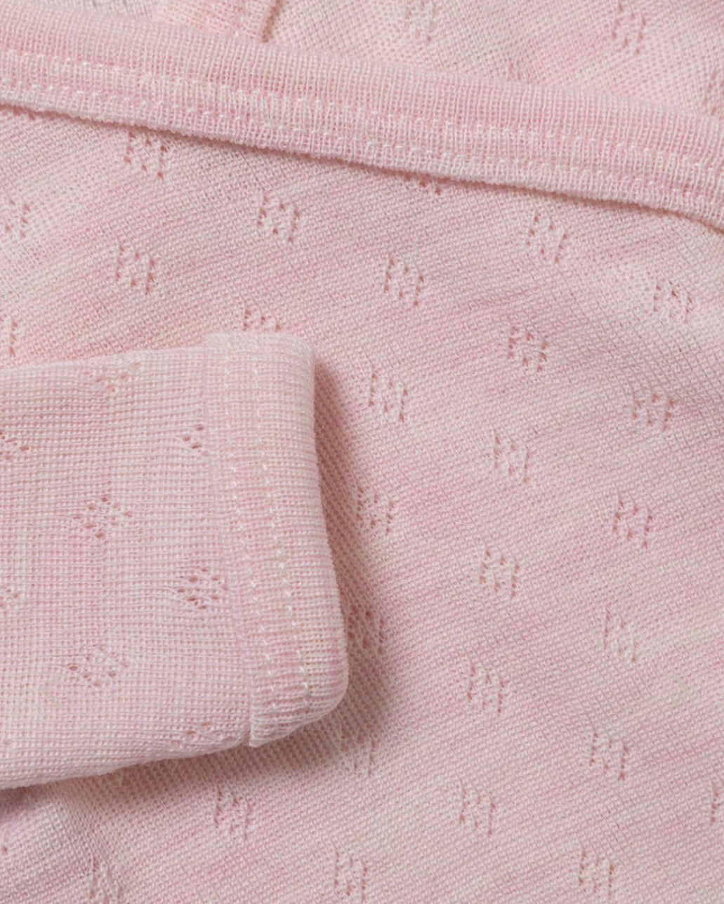 Lillelam - Ullbody - Mini - Pointelle - Lys Rosa -  Jente  - str 50-74 cm