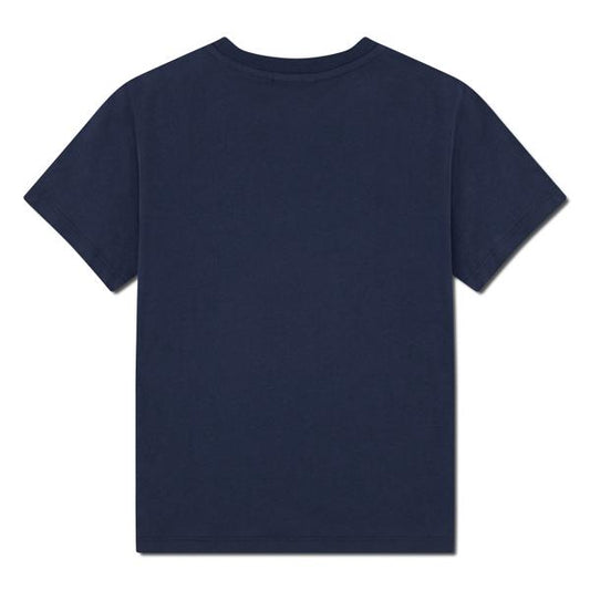 Lacoste – T-skjorte med grønn logo – Mørkeblå – Gutt – 8-16 år