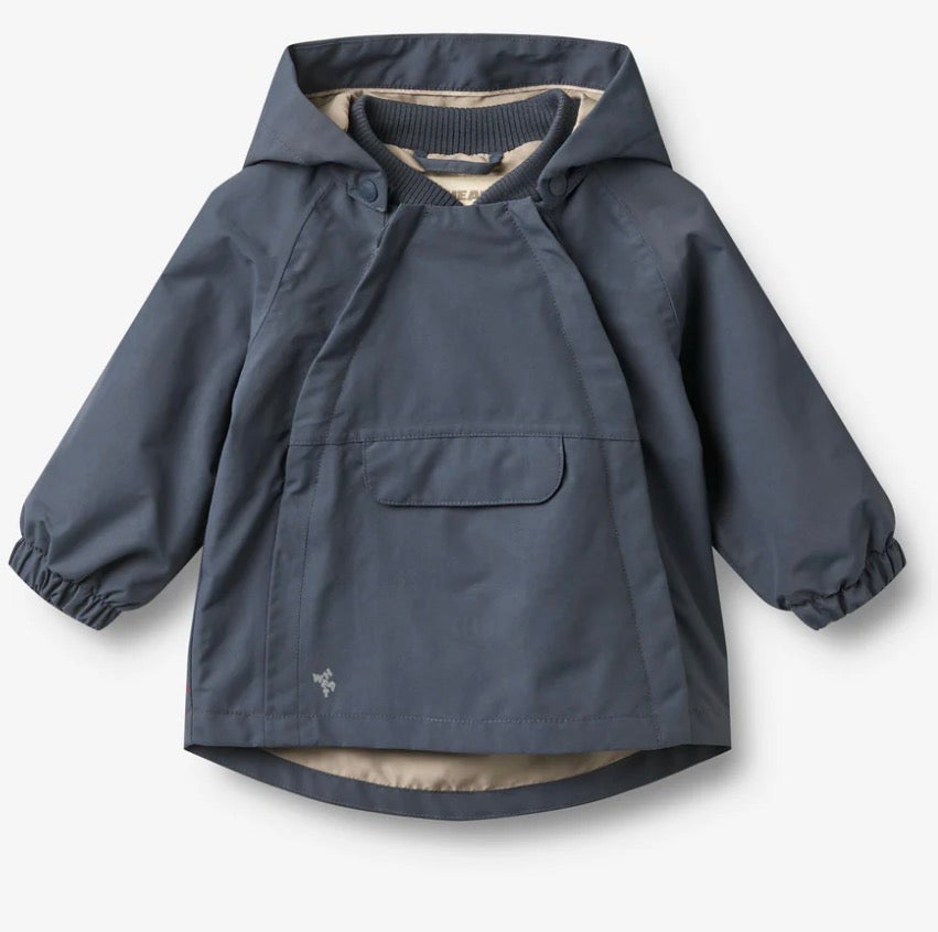 Wheat – Sveo Tech Jakke med avtagbar hette – Blå/Grå – Gutt – 0.75-2 år