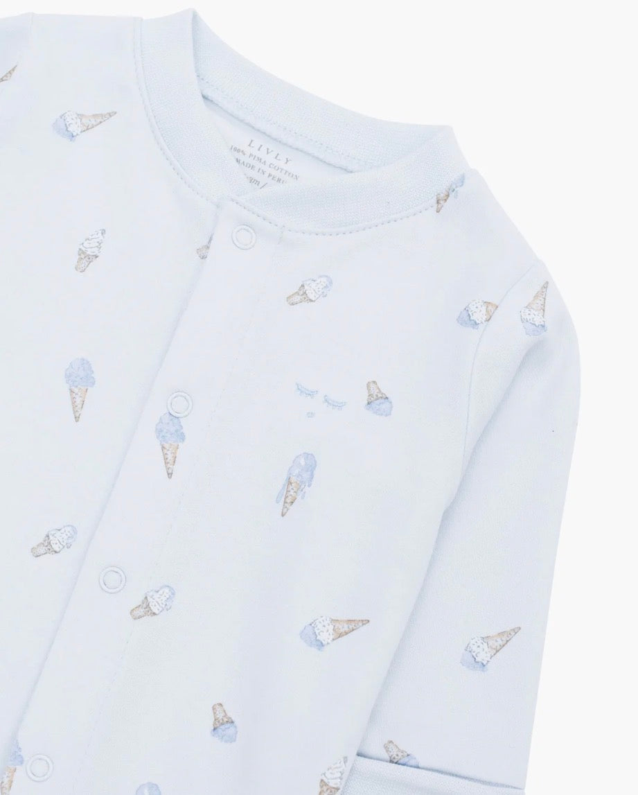 Livly – Ice Cream Overall uten føtter – Blå – Gutt – 0-2 år