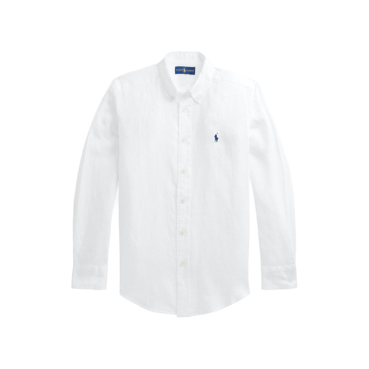 Polo Ralph Lauren – Linskjorte med brodert hest – Hvit – Gutt – 8-20 år