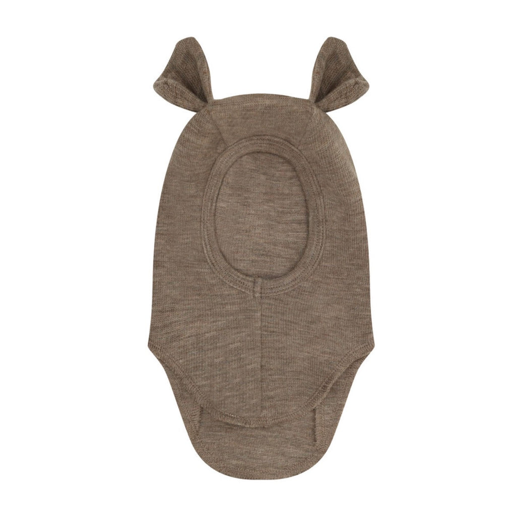 Huttelihut – Balaclava i ull – Brun – Unisex – 0-1 år