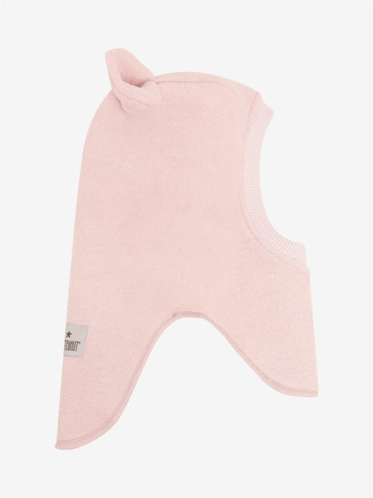 Huttelihut - Balaclava - Ull - Bjørne ører - Rosa - Jente - 1-4 år