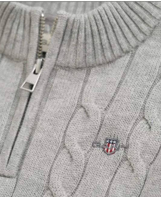 Gant - Flette - Halfzip - Grå - Gutt - 9-16 år