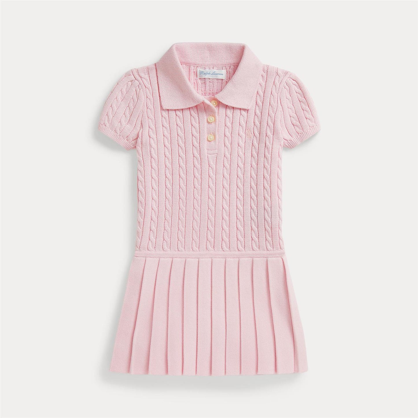 Polo Ralph Lauren – Flettet kjole med hest – Rosa – Jente – 1-2 år