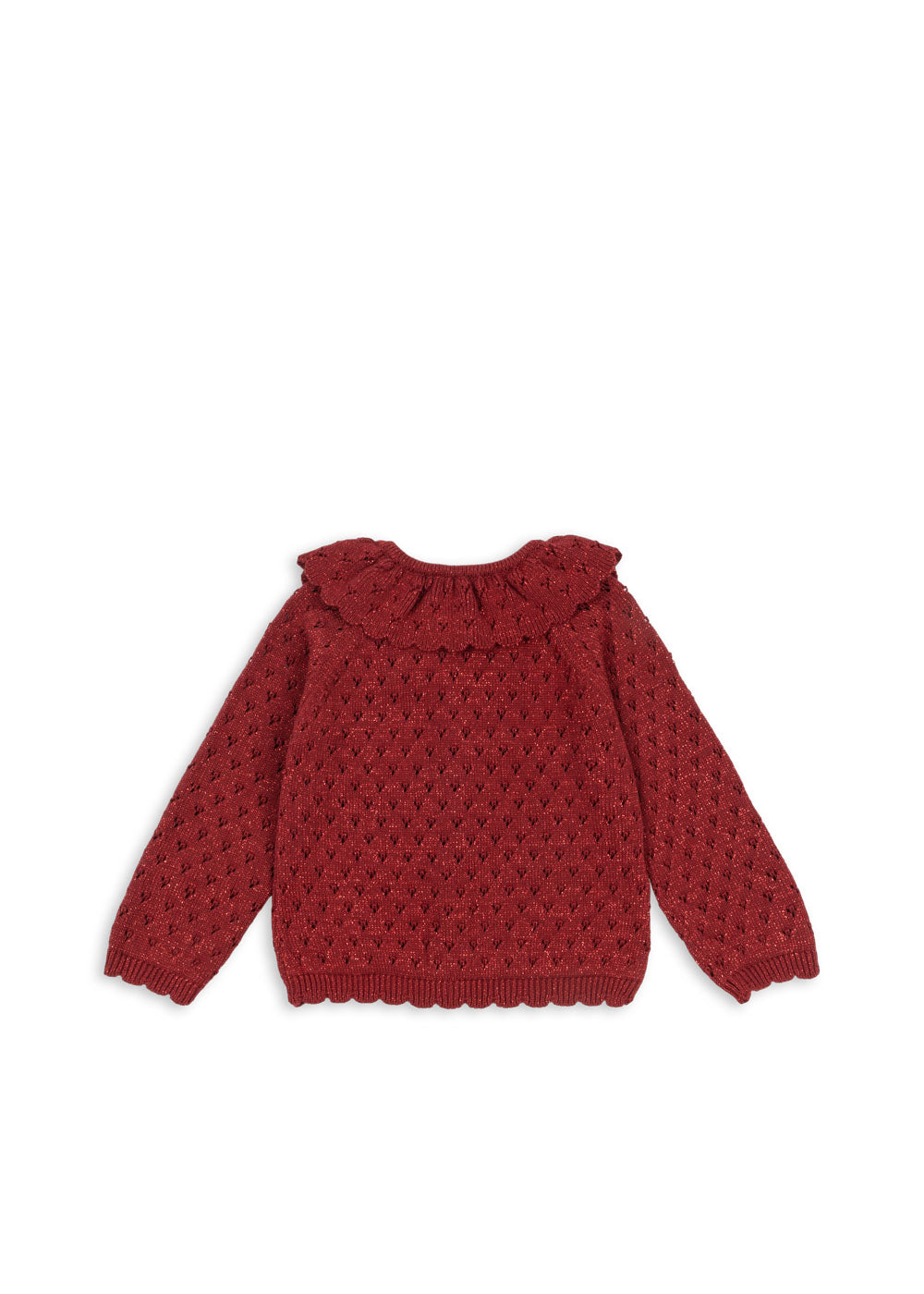 Konges Sløyd - Holiday Knit Cardigan - Rød - Jente - 2-8 år