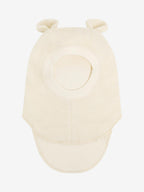 Huttelihut - Balaclava - Ull - Bjørne ører - Hvit - Unisex - 1-4 år