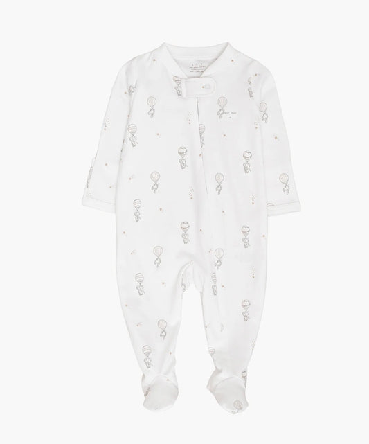 Livly – Flying Elephants Zipper Footie – Unisex – 0-1 år