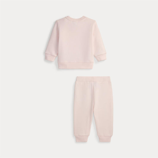 Polo Ralph Lauren - Todelt Bear Collegesett - Rosa - Jente - 6-24 mnd