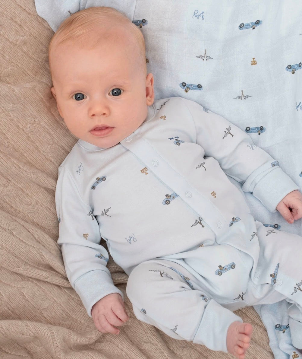 Livly - Cars Overall - Gutt - Blå -  6-18 mnd
