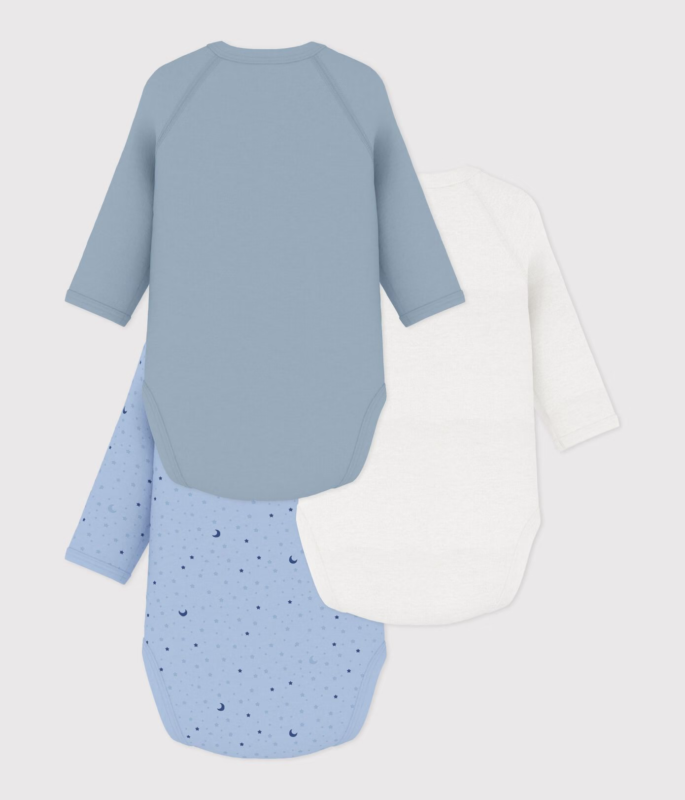 Petit Bateau - 3 pk body - gutt - 1-12 mnd