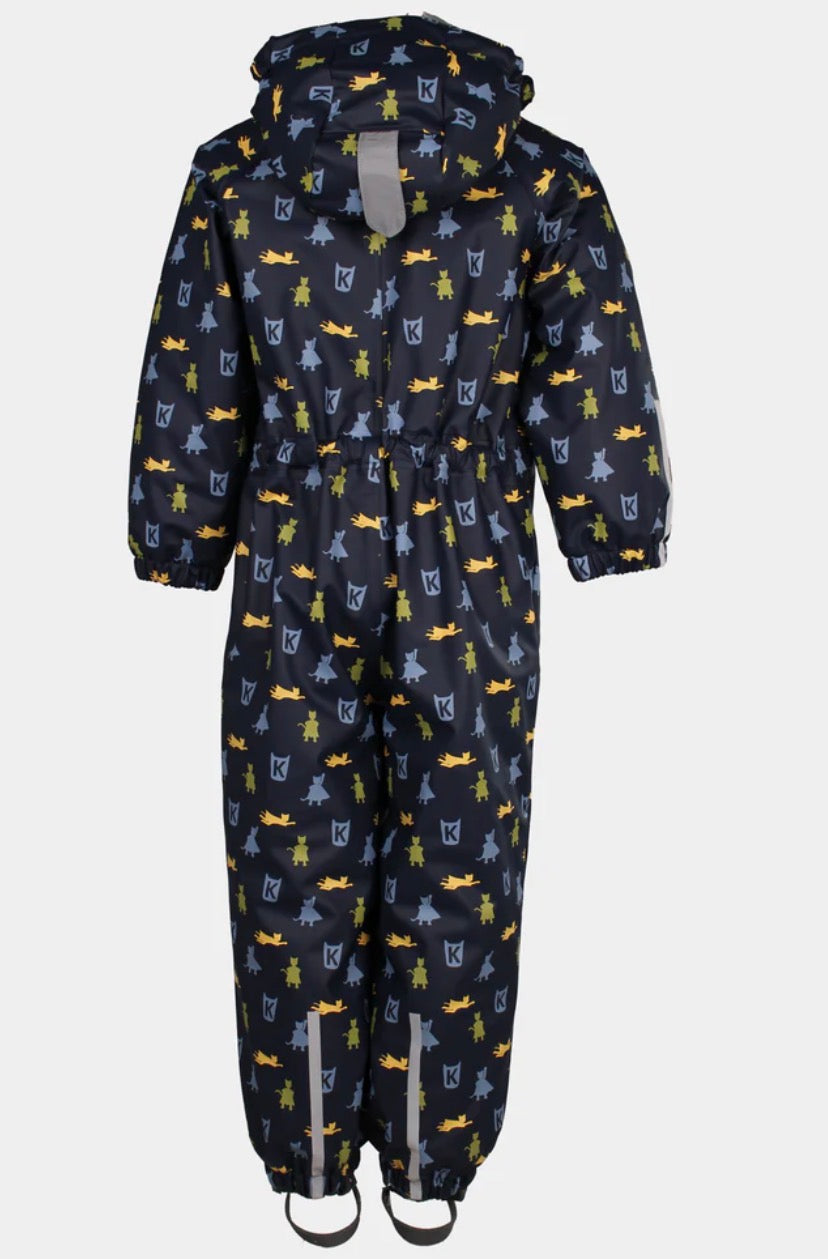 Kattnakken – Helårsdress med vattering – Mjuk blå – Gutt – 1-6 år