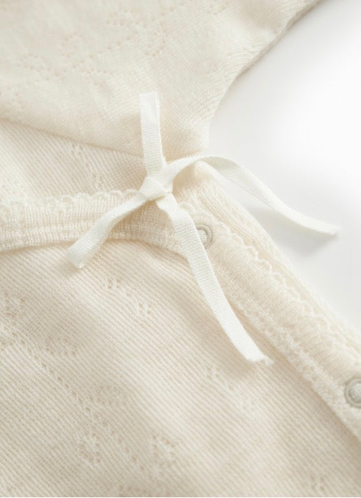 Marmar - Belita Wool Pointelle - Off White - Jente - 50-74 cm