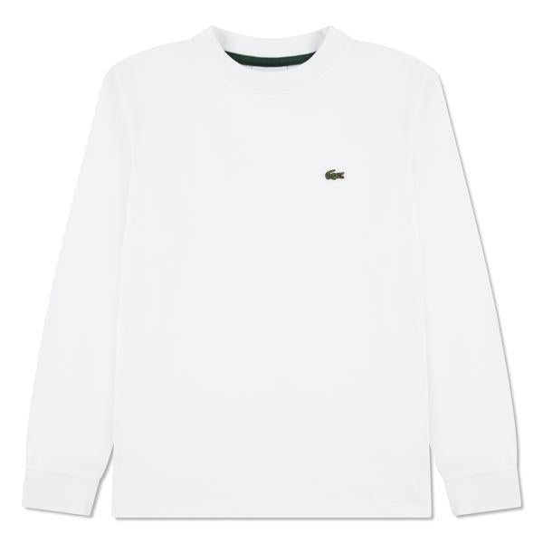 Lacoste – Genser med grønn logo – Hvit – Gutt – 10-16 år