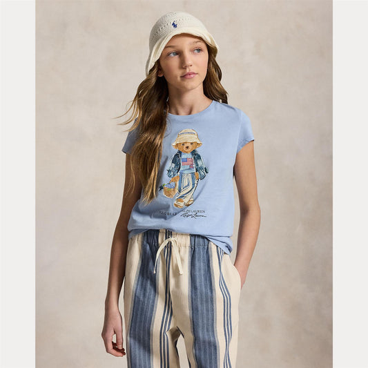 Polo Ralph Lauren - Bamse T-skjorte - Blå - Jente - 7-16 år