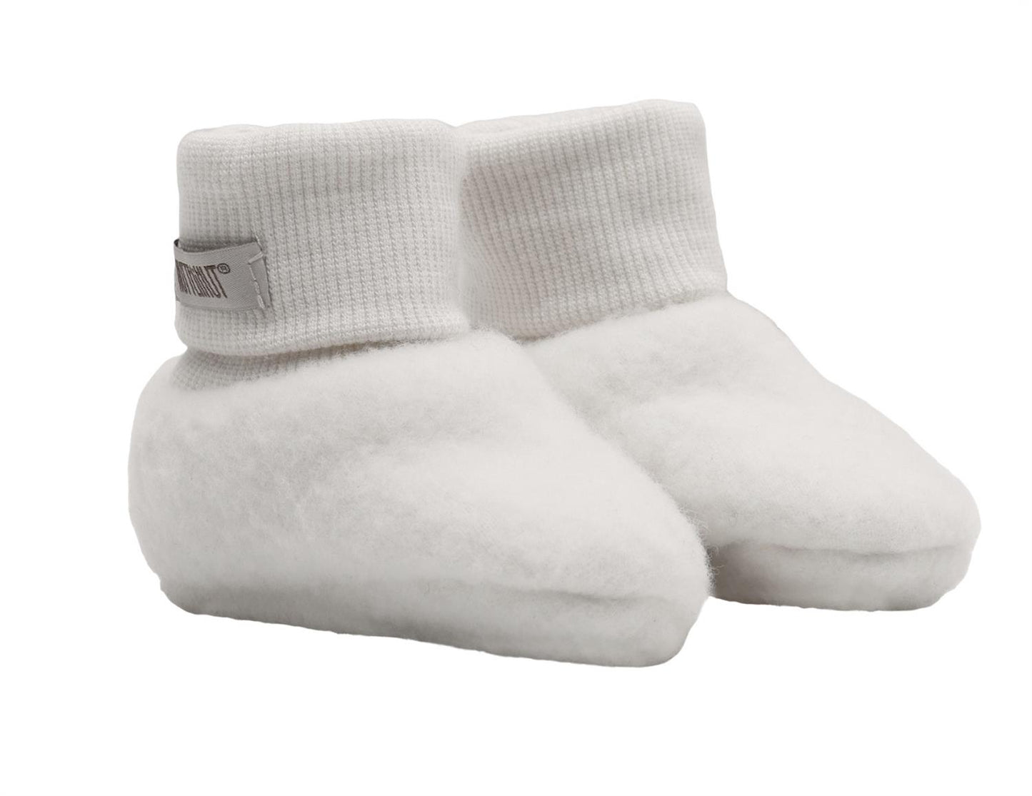Huttelihut - Tøfler -  Ullfleece - Offwhite - Unisex - str. 56-68 cm