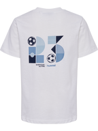 Hummel – T-skjorte med logo og ryggprint – Hvit – Gutt – 4-12 år