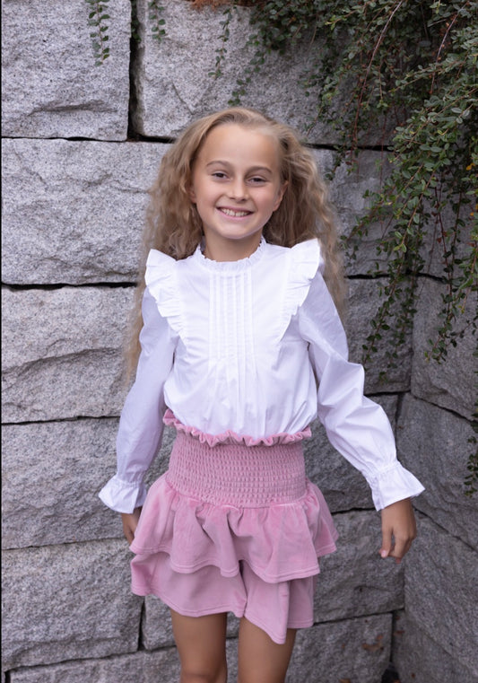 Vilje&Ve - Hermine Velour skirt - Rosa - Jente - 4-12 år