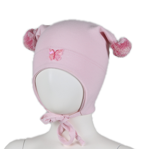 Kivat - Lue med sommerfugl - Rosa - Jente - str 0-8 år