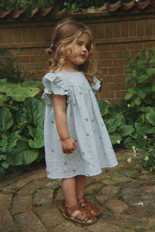 Konges Sløyd - Coco dress Gots - Kjole - Lyseblå  - Jente - 2-8 år