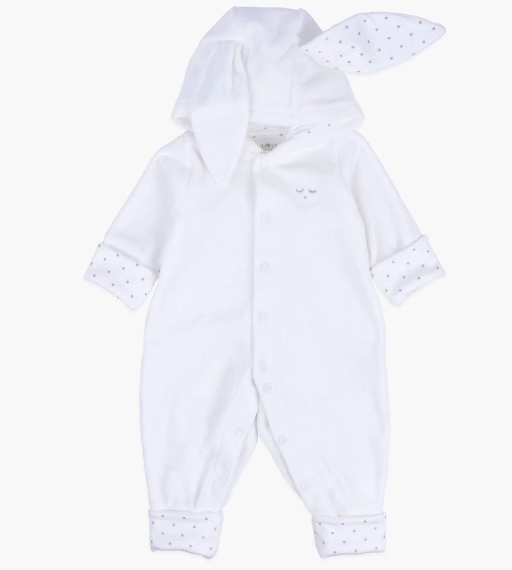 Livly - Plush Bunny Overall - Hvit - Unisex - 0-6 mnd