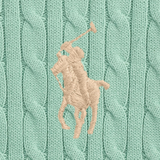 Polo Ralph Lauren – Flettegenser med brodert hest – Grønn – Gutt – 8-20 år