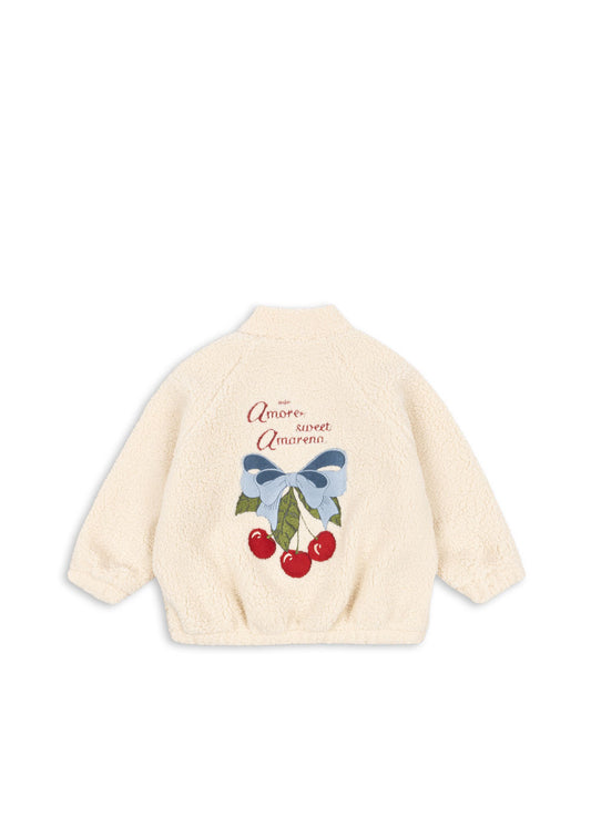 Konges Sløjd – Jazz Teddy Jacket varm fleecejakke – Hvit – Jente – 3-8 år