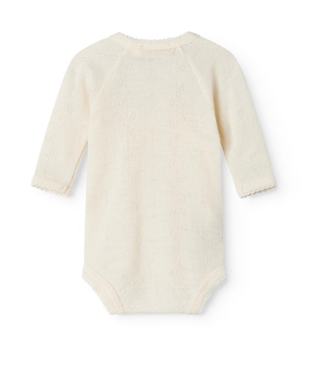 Marmar - Belita Wool Pointelle - Off White - Jente - 50-74 cm
