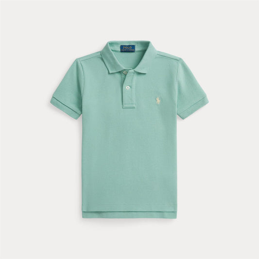 Polo Ralph Lauren – Piquet T-skjorte med logo – Pastellgrønn – Gutt – 2-7 år