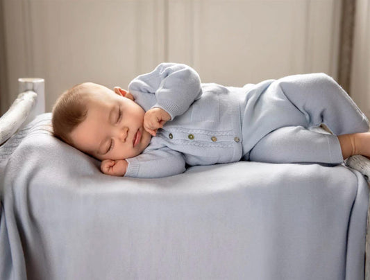 Lillelam – Bukse i merinoull myk og varm – Lyseblå – Gutt – 0-1 år