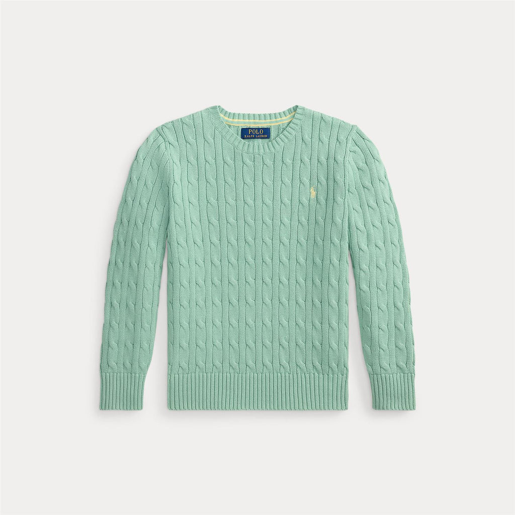 Polo Ralph Lauren – Flettegenser med brodert hest – Grønn – Gutt – 8-20 år