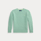 Polo Ralph Lauren – Flettegenser med brodert hest – Grønn – Gutt – 8-20 år