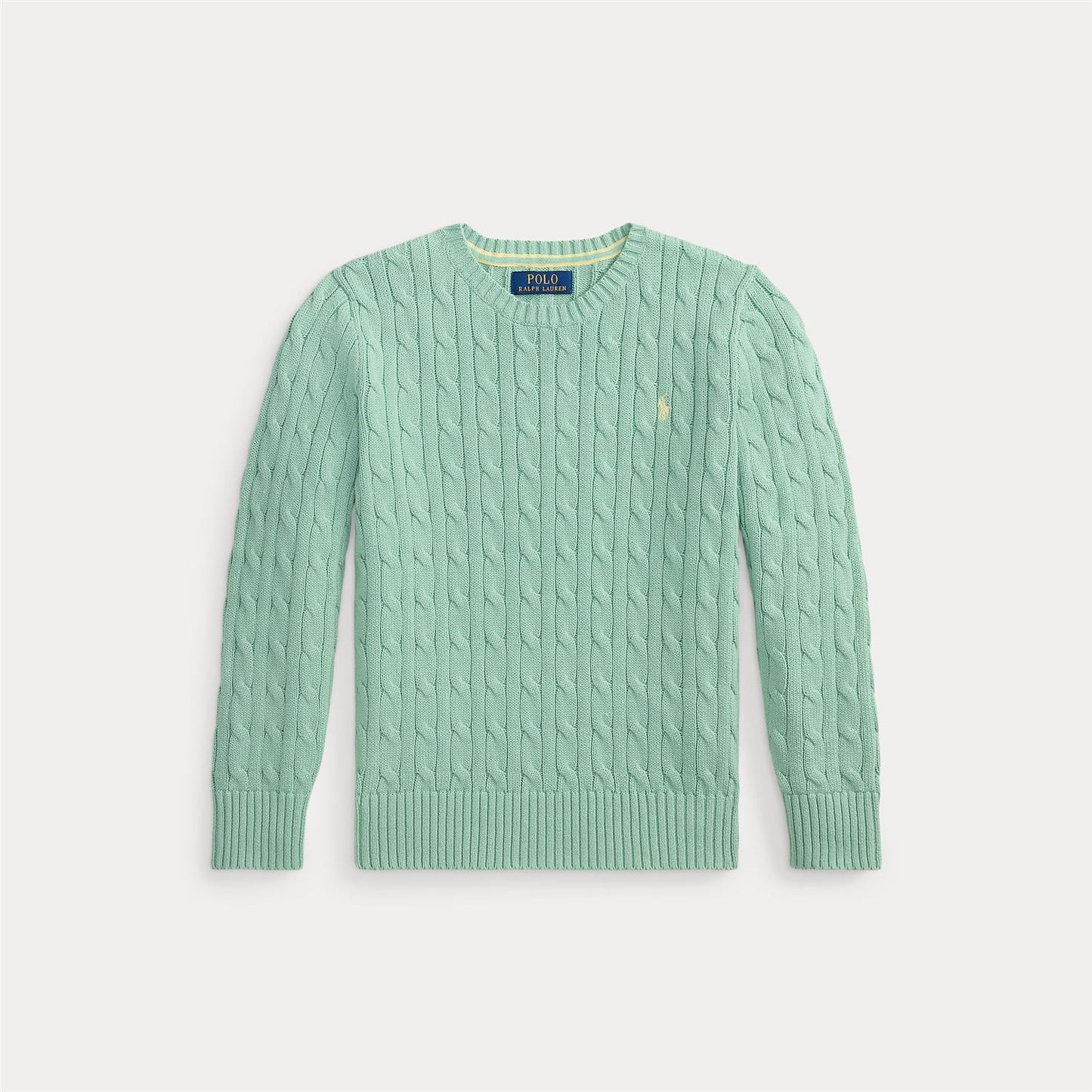 Polo Ralph Lauren – Flettegenser med brodert hest – Grønn – Gutt – 8-20 år