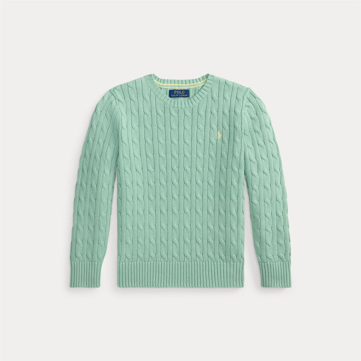 Polo Ralph Lauren – Flettegenser med brodert hest – Grønn – Gutt – 8-20 år