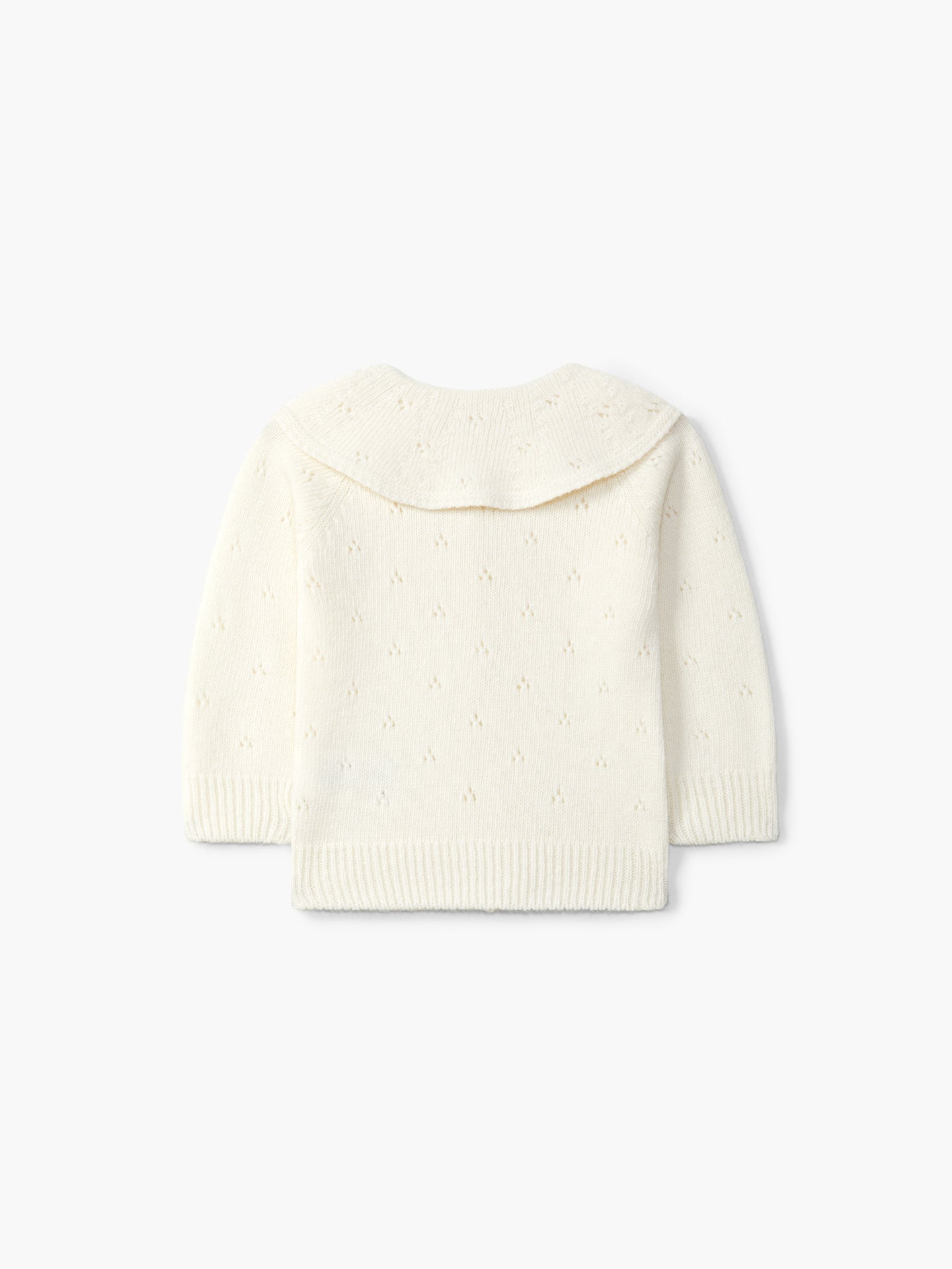 Wedoble - Ull Cardigan - Jente - Hvit - 6-36 mnd