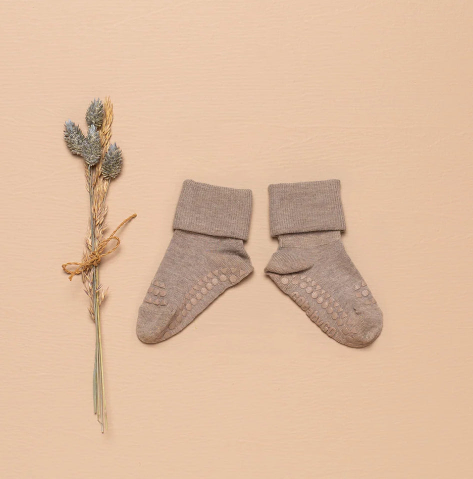 GOBABYGO - merino ull sokker - Sand - Unisex - 6-24 mnd