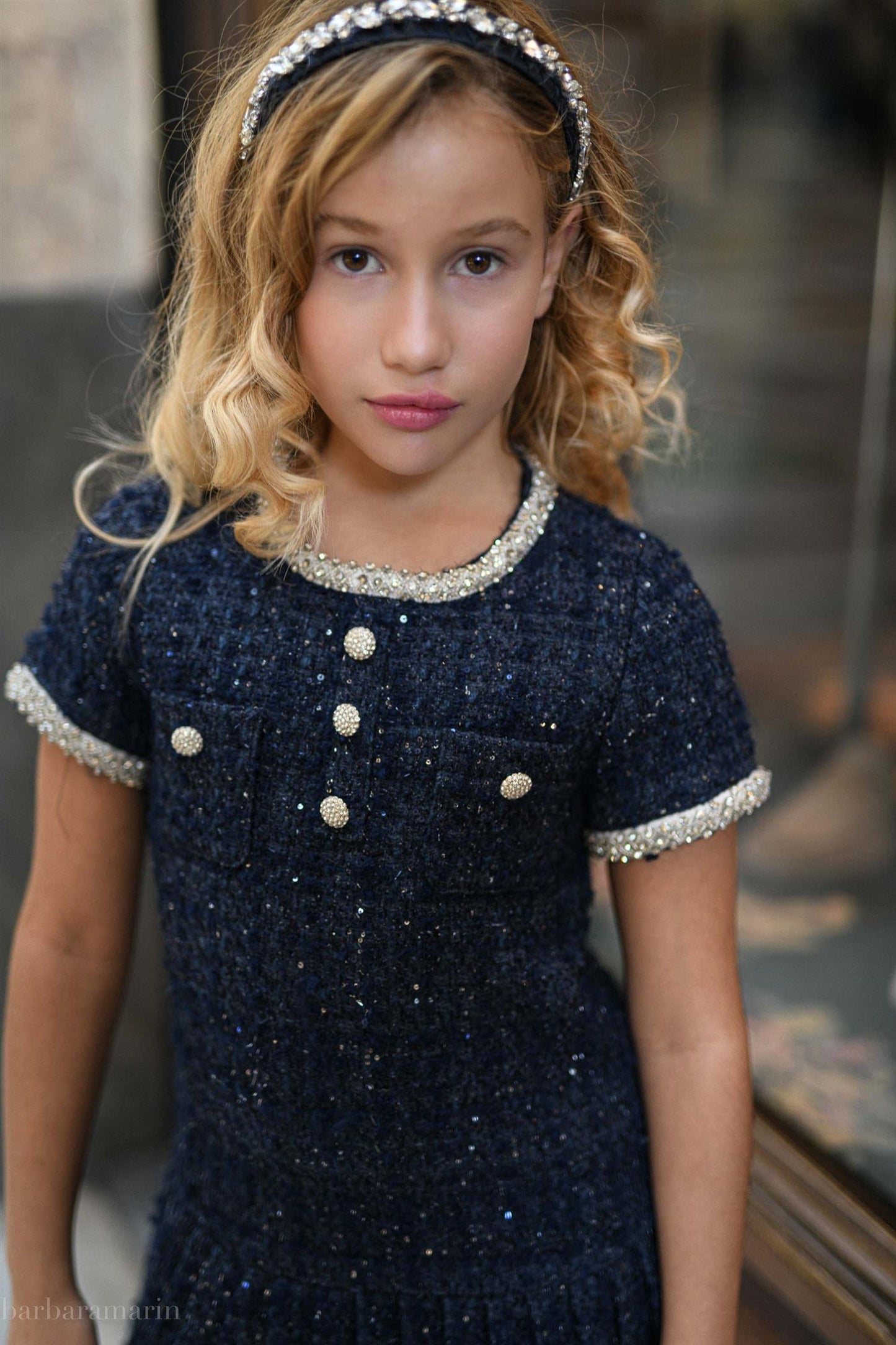 Prinsessefin - Charlotta Dress - Blå - Jente - 4-14 år