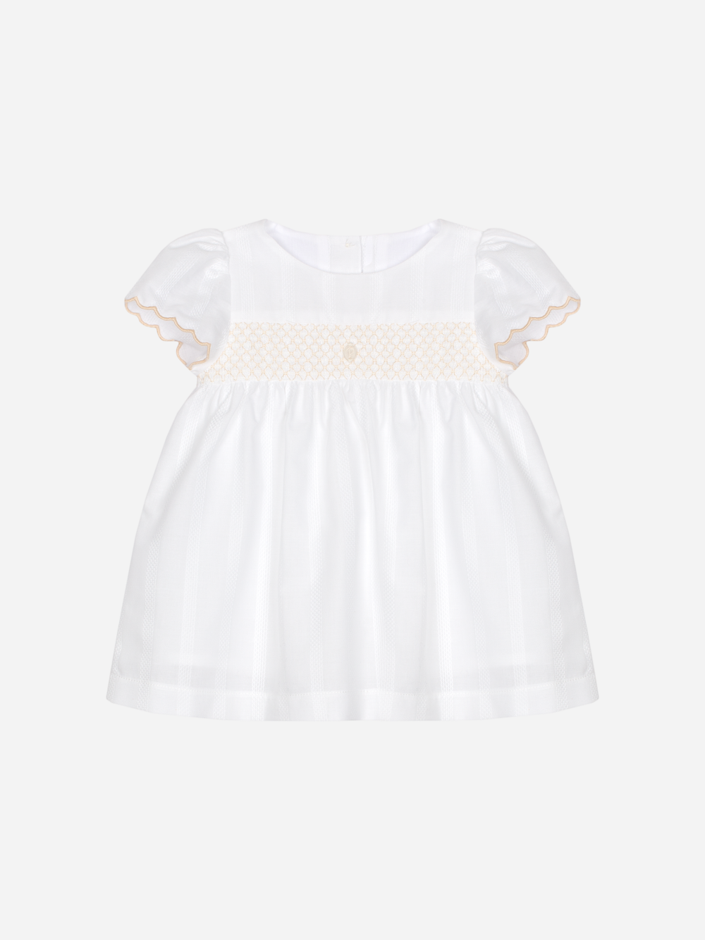 Patachou - Kjole - Hvit - Jente - str 1-12 mnd