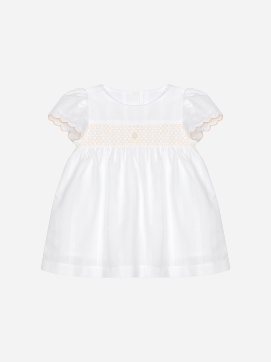 Patachou - Kjole - Hvit - Jente - str 1-12 mnd