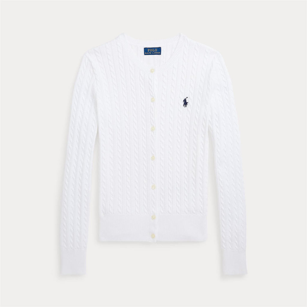 Polo Ralph Lauren – Flettestrikket cardigan – Hvit – Jente – 4-6 år
